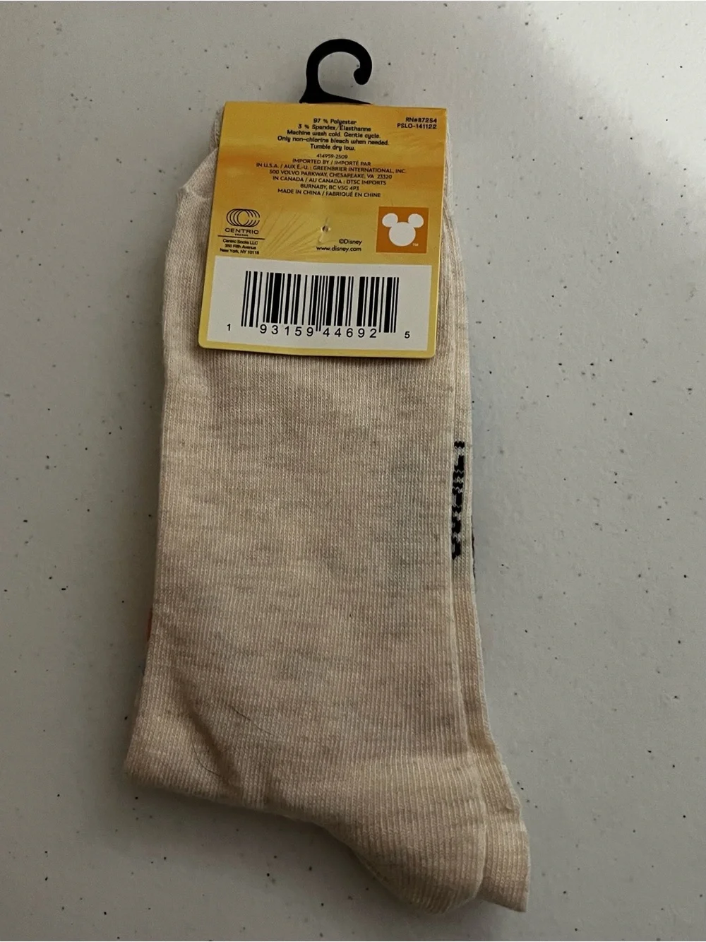Disney Long Cream Socks with Stitch